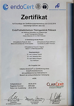 EndoProthetik Zertifikat